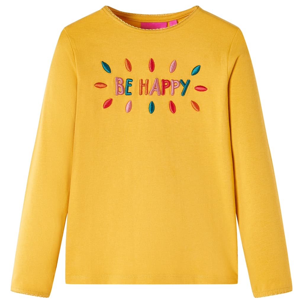 VidaXL Chemise enfant à manches longues 116 ocre foncé