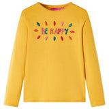 VidaXL Chemise enfant à manches longues 116 ocre foncé