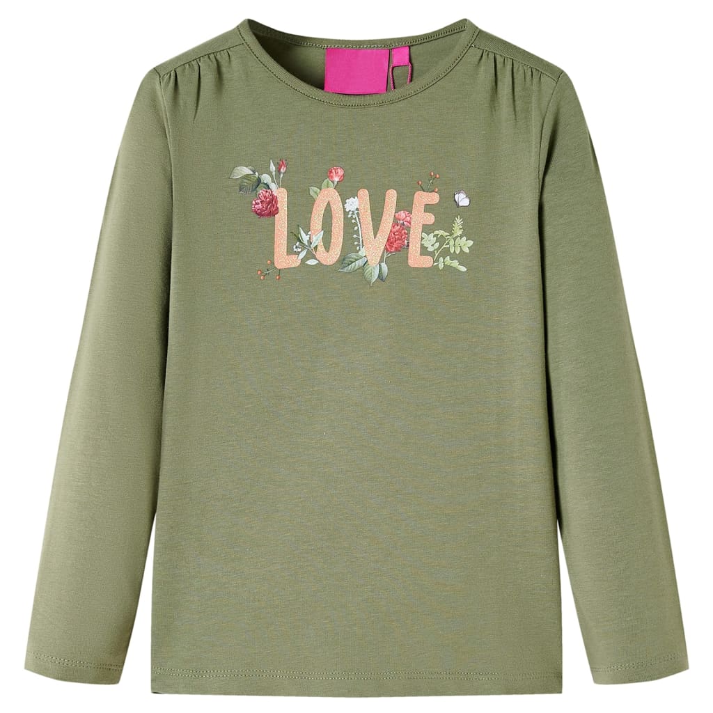 VidaXL Chemise enfant à manches longues 104 kaki