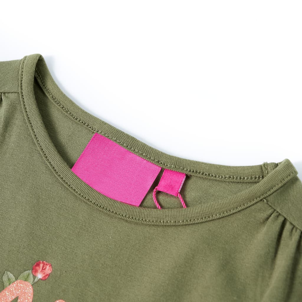 VidaXL Chemise enfant à manches longues 140 kaki