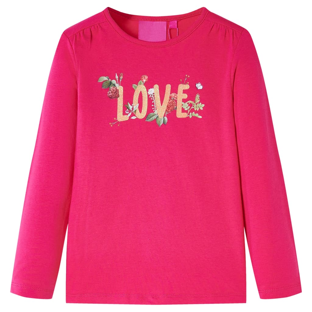 VidaXL Chemise enfant à manches longues 128 rose vif