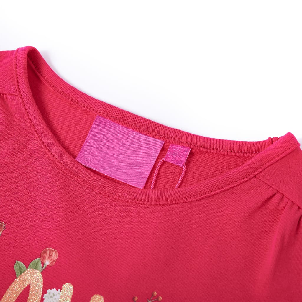 VidaXL Chemise enfant à manches longues 128 rose vif