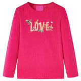 VidaXL Chemise enfant à manches longues 140 rose vif