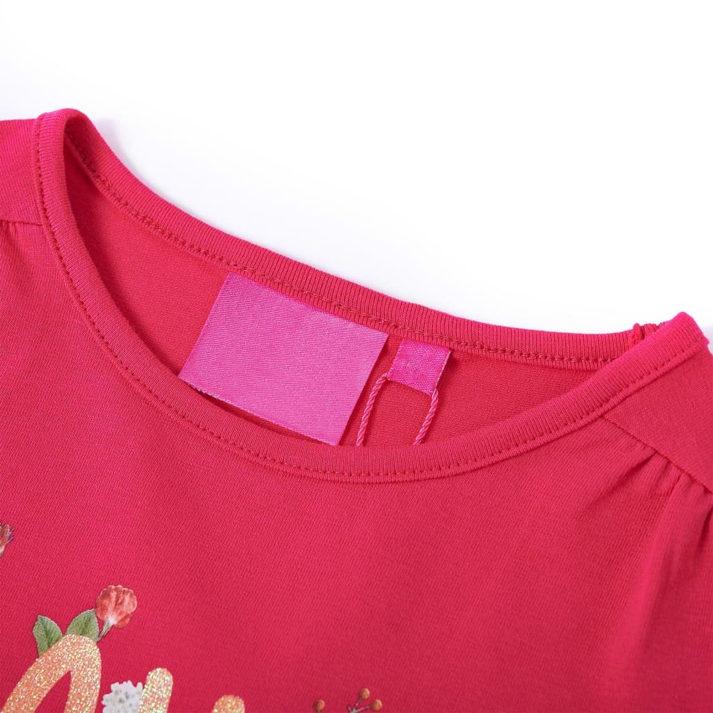 VidaXL Chemise enfant à manches longues 140 rose vif
