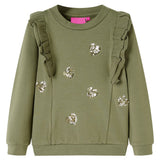 VidaXL Pull enfant 128 kaki