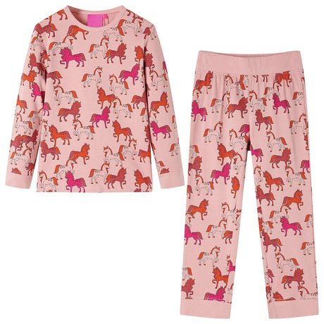 VidaXL Pyjama enfant à manches longues 92 rose clair