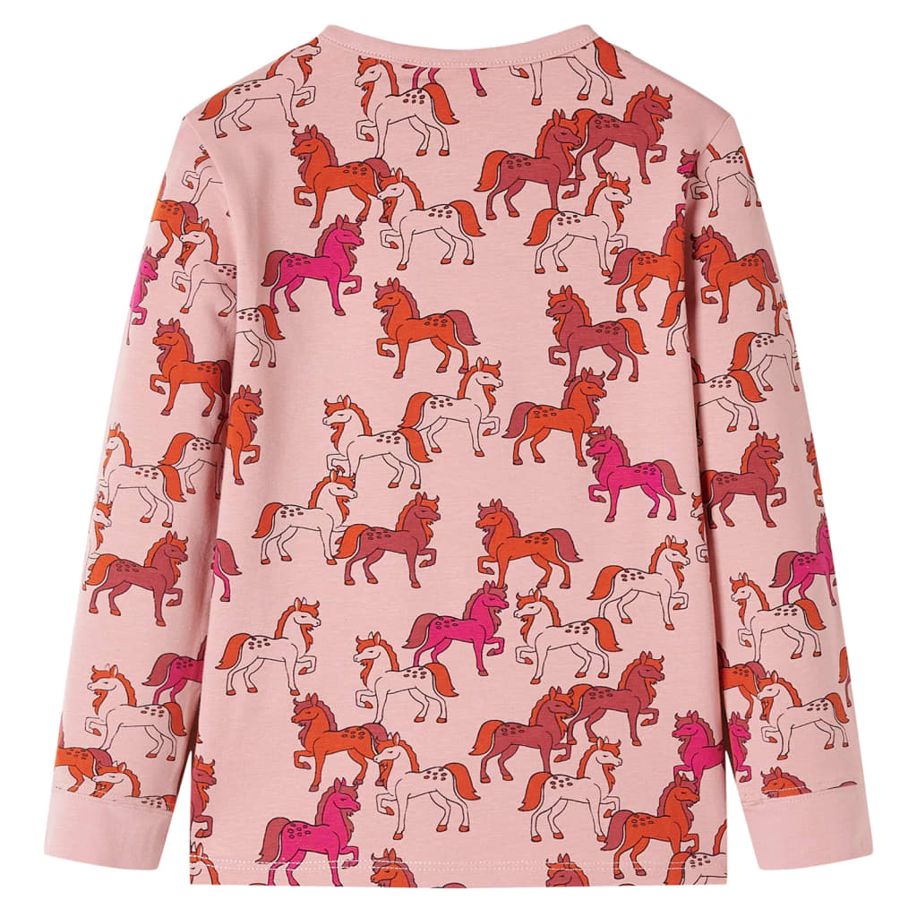 VidaXL Pyjama enfant à manches longues 128 rose clair