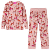 VidaXL Pyjama enfant à manches longues 140 rose clair