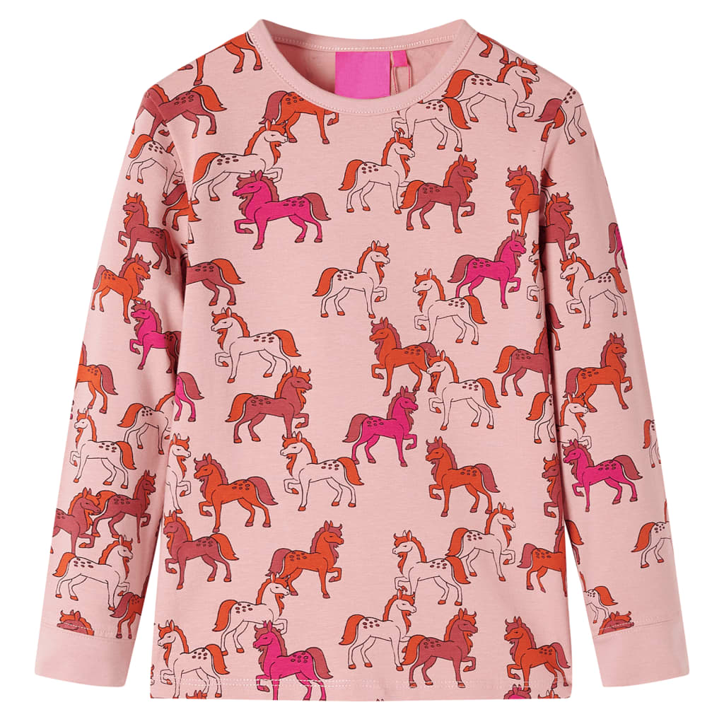 VidaXL Pyjama enfant à manches longues 140 rose clair