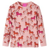 VidaXL Pyjama enfant à manches longues 140 rose clair
