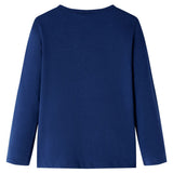 VidaXL Chemise enfant à manches longues 116 bleu marine