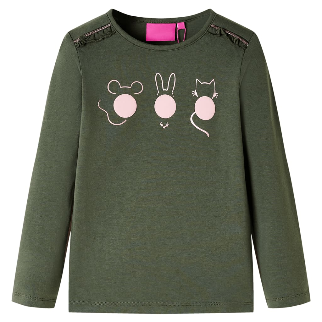 VidaXL Chemise enfant à manches longues 92 kaki