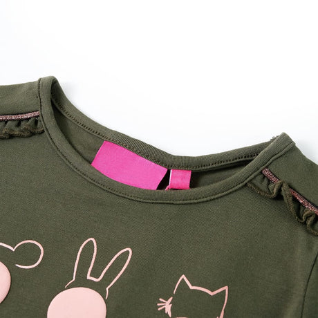 VidaXL Chemise enfant à manches longues 104 kaki