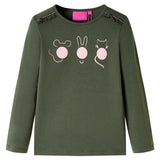 VidaXL Chemise enfant à manches longues 116 kaki