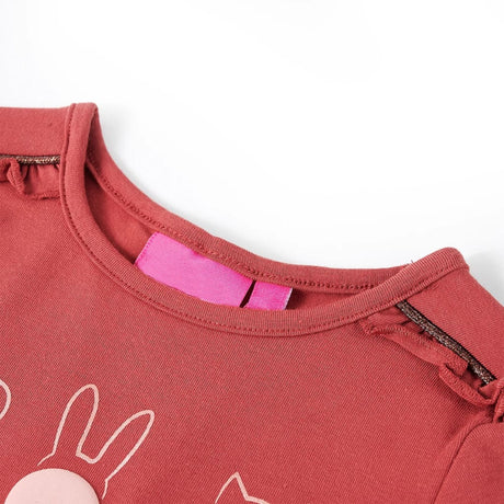 VidaXL Chemise enfant à manches longues 104 rose marron
