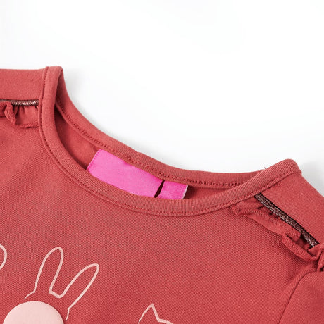 VidaXL Chemise enfant à manches longues 116 rose marron