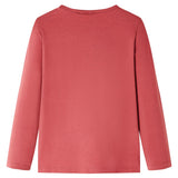 VidaXL Chemise enfant à manches longues 128 rose marron