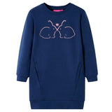 VidaXL Robe enfant 128 bleu marine