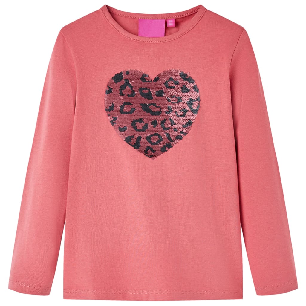 VidaXL Chemise enfant à manches longues 116 vieux rose