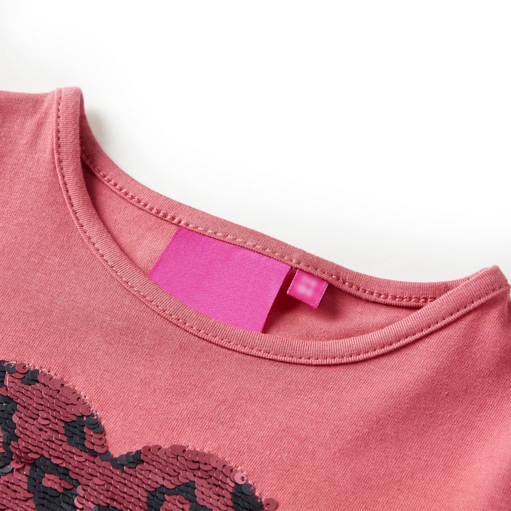 VidaXL Chemise enfant à manches longues 116 vieux rose