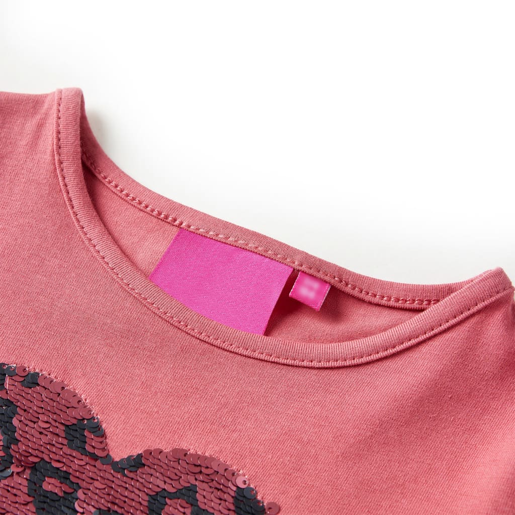 VidaXL Chemise enfant à manches longues 128 vieux rose
