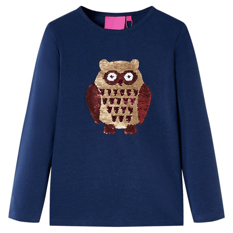 VidaXL Chemise enfant à manches longues 92 bleu marine