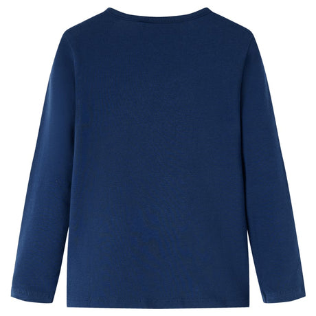 VidaXL Chemise enfant à manches longues 92 bleu marine