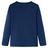VidaXL Chemise enfant à manches longues 104 bleu marine