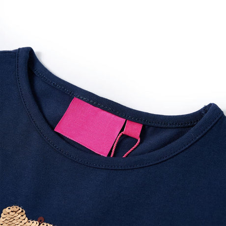 VidaXL Chemise enfant à manches longues 104 bleu marine