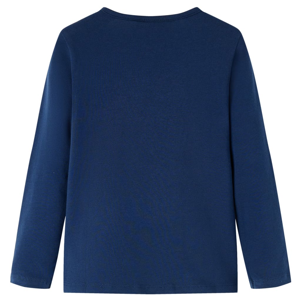 VidaXL Chemise enfant à manches longues 116 bleu marine