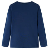 VidaXL Chemise enfant à manches longues 116 bleu marine