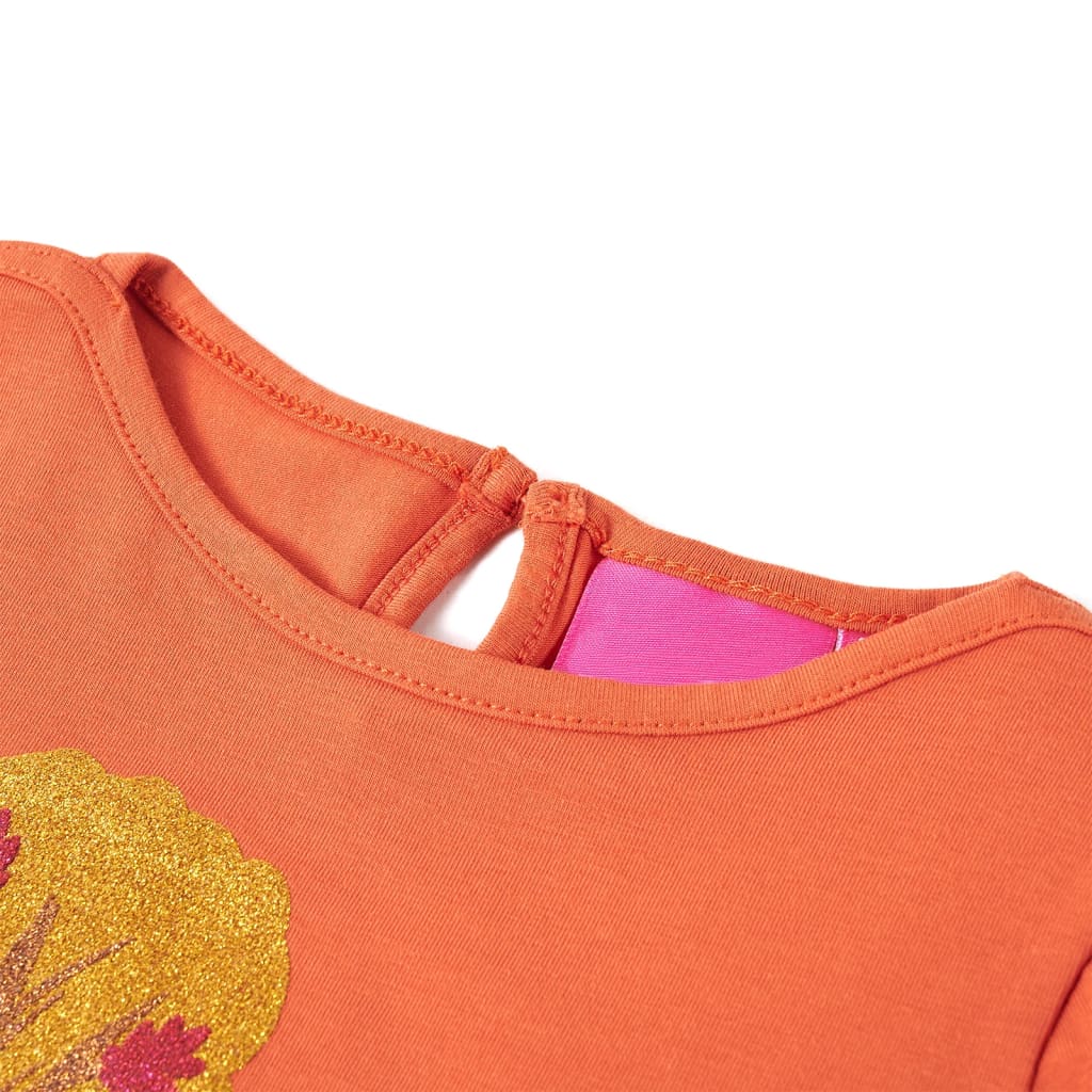 VidaXL Chemise enfant à manches longues 128 orange-marron