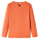 VidaXL Chemise enfant à manches longues 140 orange-marron