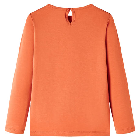VidaXL Chemise enfant à manches longues 140 orange-marron