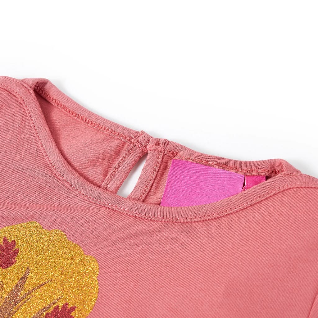 VidaXL Chemise enfant à manches longues 128 vieux rose