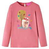 VidaXL Chemise enfant à manches longues 140 vieux rose