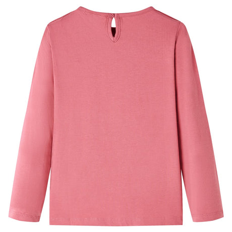 VidaXL Chemise enfant à manches longues 140 vieux rose