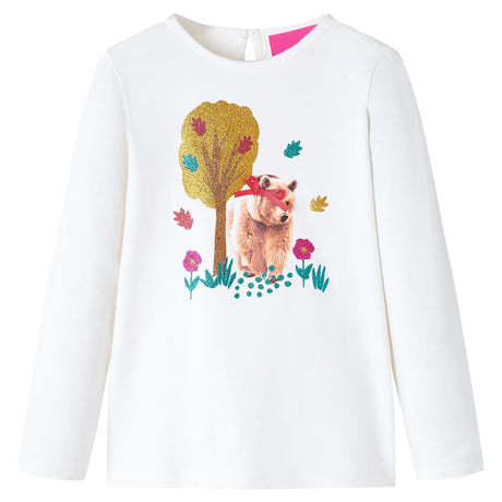 VidaXL Chemise enfant à manches longues 116 écru