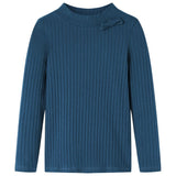 VidaXL Chemise enfant à manches longues côtelée 92 bleu marine