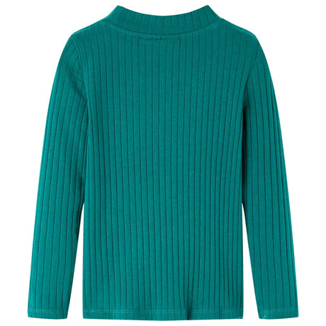 VidaXL Chemise enfant à manches longues côtelée 104 vert foncé
