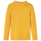 VidaXL Chemise enfant à manches longues côtelée 92 ocre foncé