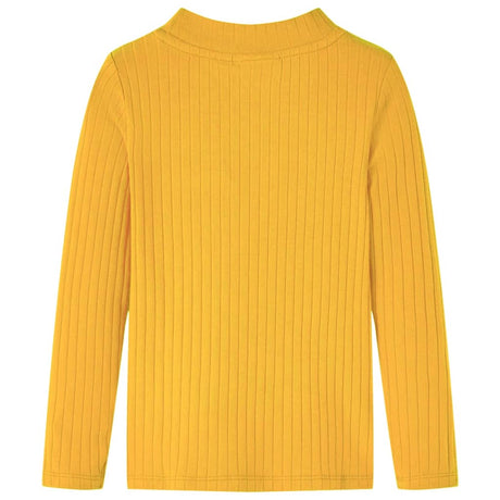 VidaXL Chemise enfant à manches longues côtelée 92 ocre foncé