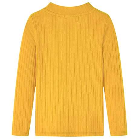 VidaXL Chemise enfant à manches longues côtelée 104 ocre foncé