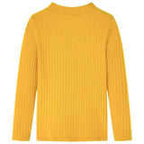 VidaXL Chemise enfant à manches longues côtelée 116 ocre foncé