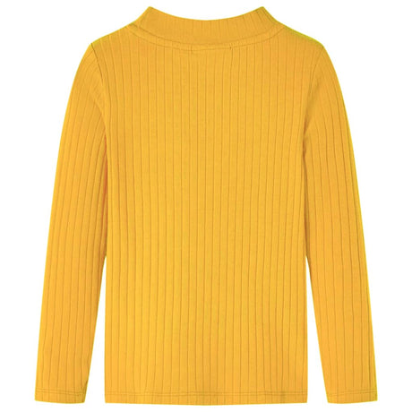 VidaXL Chemise enfant à manches longues côtelée 116 ocre foncé