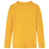 VidaXL Chemise enfant à manches longues côtelée 140 ocre foncé