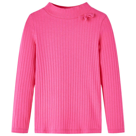 VidaXL Chemise enfant à manches longues côtelée 92 rose vif