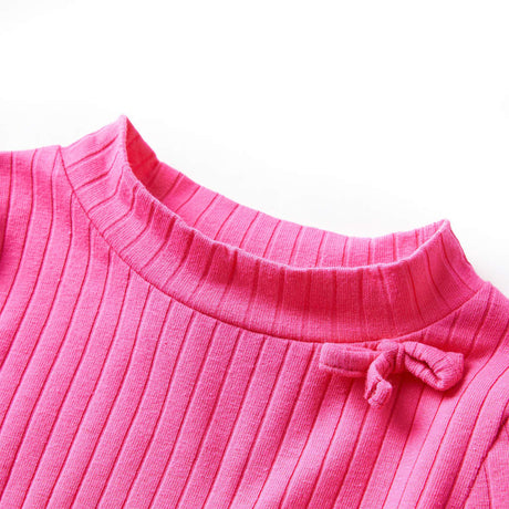 VidaXL Chemise enfant à manches longues côtelée 92 rose vif