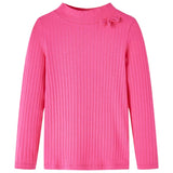 VidaXL Chemise enfant à manches longues côtelée 116 rose vif