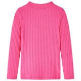 VidaXL Chemise enfant à manches longues côtelée 116 rose vif